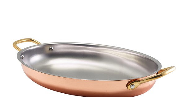 GenWare Copper Plated Oval Dish 30 x 21cm