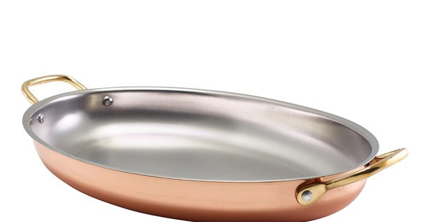 GenWare Copper Plated Oval Dish 34 x 23cm