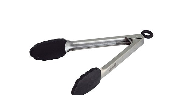 St/St Locking Tongs with Silicone Tip 23cm/ 9"