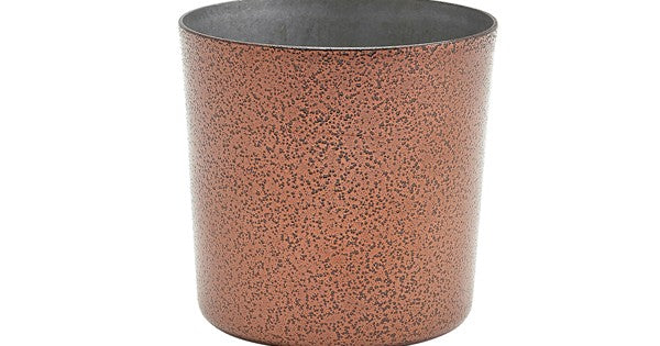 Stainless Steel Serving Cup 8.5 x 8.5cm Hammered Copper