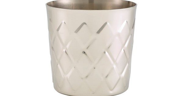 Diamond Pattern Stainless Steel Serving Cup 8.5 x 8.5cm