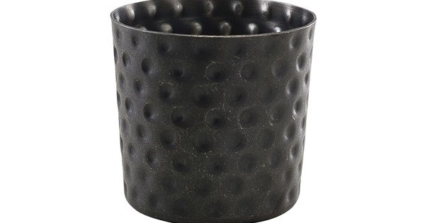 GenWare Black Vintage Steel Hammered Serving Cup 8.5 x 8.5c
