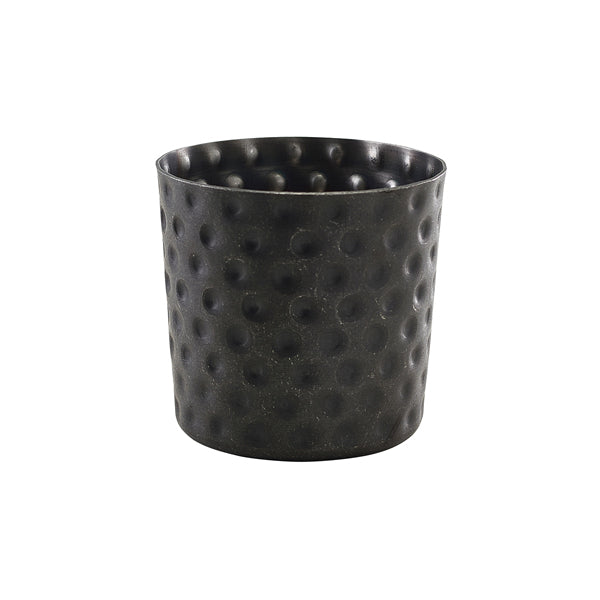 GenWare Black Vintage Steel Hammered Serving Cup 8.5 x 8.5c