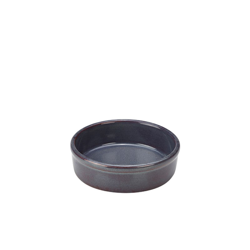 Rustic Stoneware Blue Tapas Dish 13cm