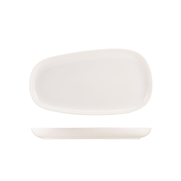 Genware Porcelain Organic Rectangular Plate 34cm/ 13\"