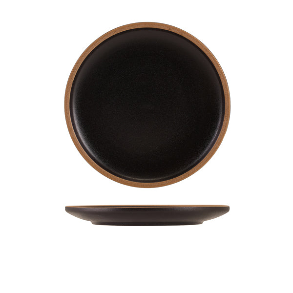 GenWare Kava Black Stoneware Coupe Plate 23cm