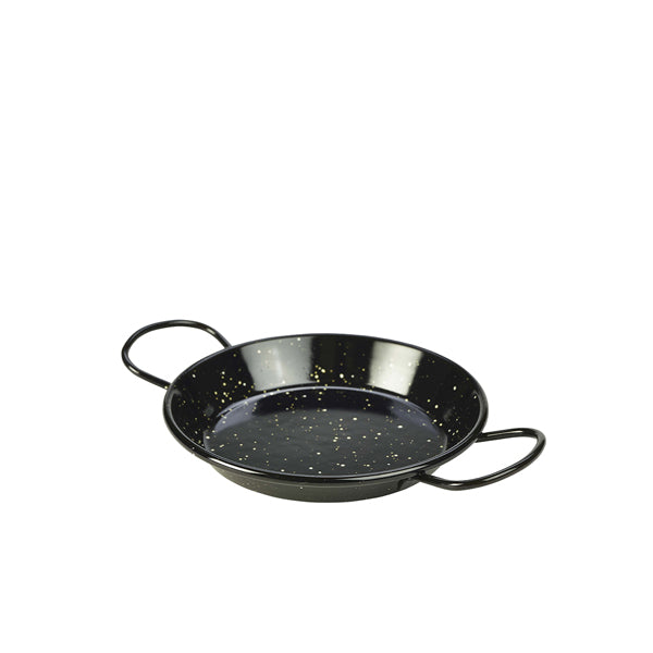 Black Enamel Miniature Paella Pan 15cm