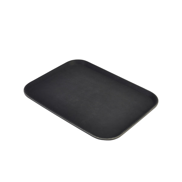 Gengrip 15" x 20" Rect. Non-Slip Tray Black