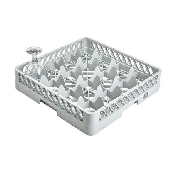 Genware 16 Comp Glass Rack With 3 Extenders