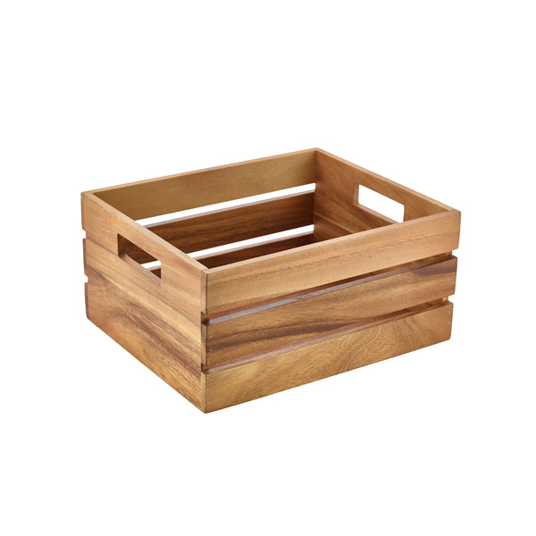 Genware Acacia Wood Box/ Riser GN 1/2