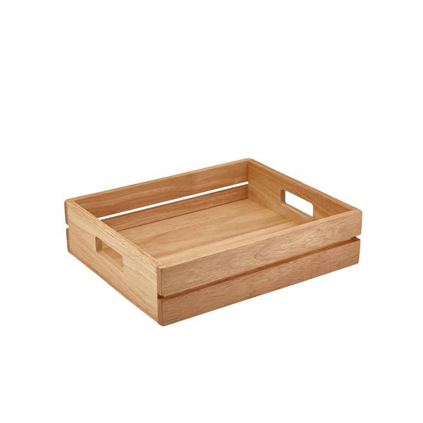 Genware Hevea Wood Low Box/ Riser GN 1/2