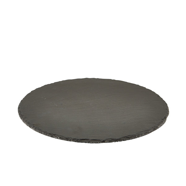 Genware Natural Edge Slate Platter 30cm Round