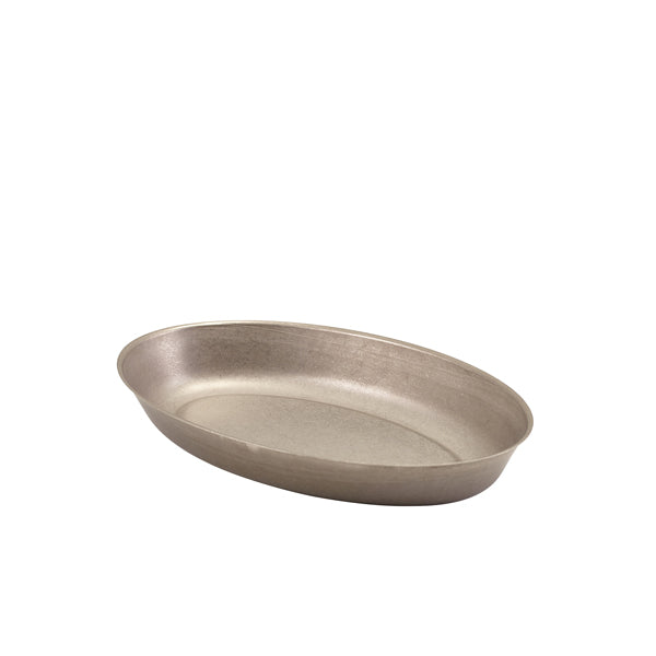Vintage Steel Oval Dish 20.5 x 13cm