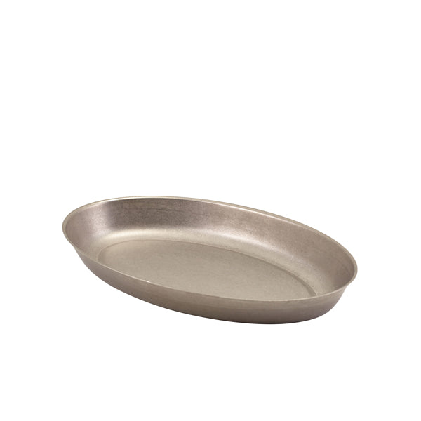 Vintage Steel Oval Dish 24.5 x 15cm