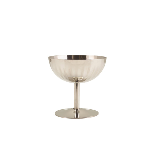 Fluted Stainless Steel Stemmed Sundae Cup 10cm