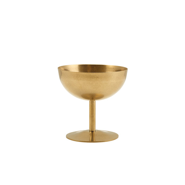 Gold Vintage Steel Stemmed Sundae Cup 10cm