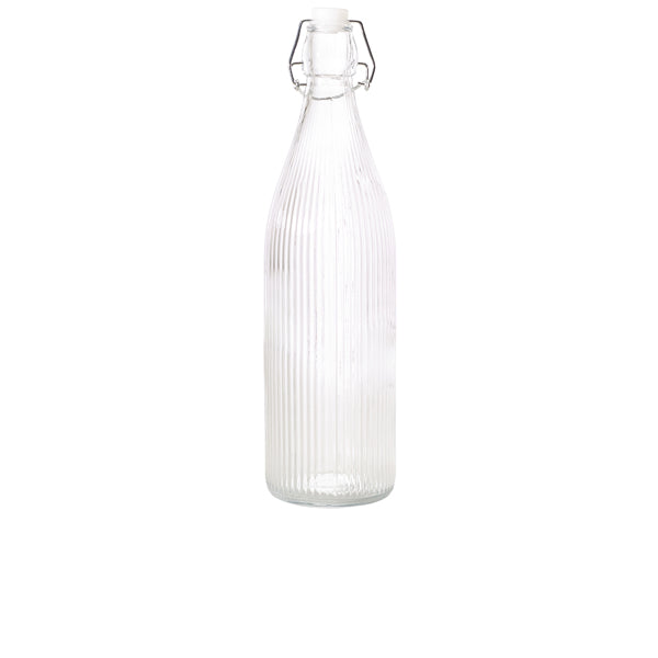 Glass Striped Swing Bottle 1L/ 35oz