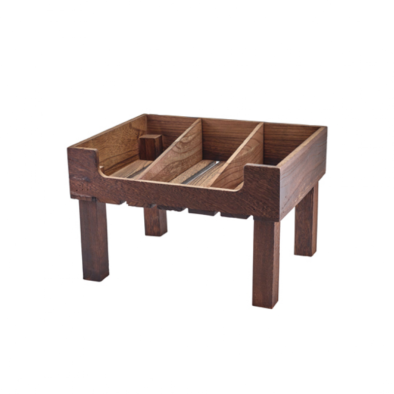 Rustic Wooden Display Crate Stand GN 1/2