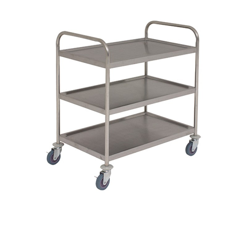 Fully Welded S/St. Trolley - 3 Shelves