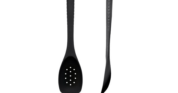 Black Silicone Slotted Spoon 30cm