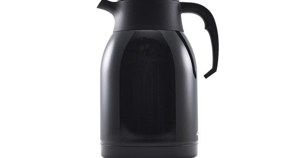 Black St/St Vacuum Push Button Jug 2L