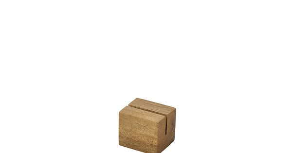Acacia Wood Sign Holder 3 x 2.5 x 2.5cm