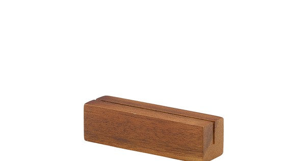 Acacia Wood Sign Holder 9 x 2.5 x 2.5cm