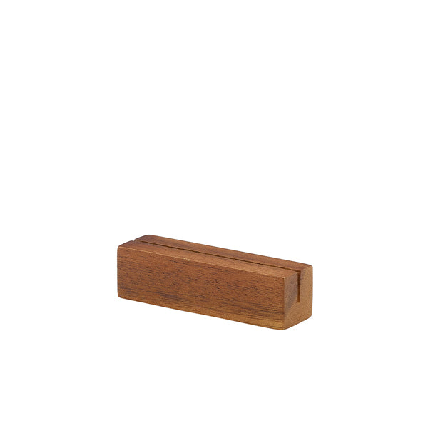Acacia Wood Sign Holder 9 x 2.5 x 2.5cm