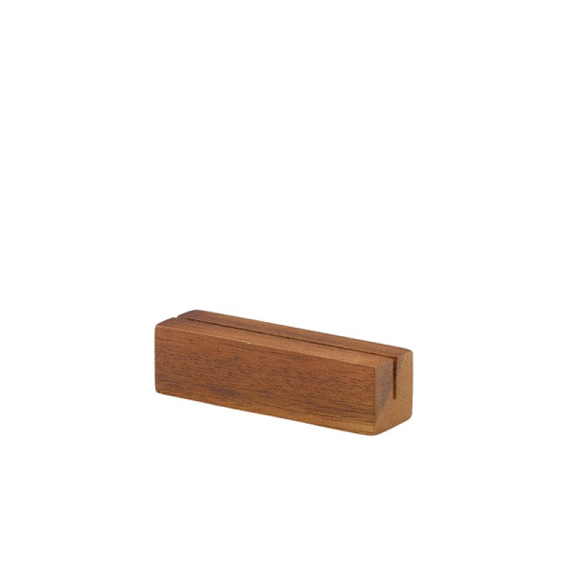 Acacia Wood Sign Holder 9 x 2.5 x 2.5cm