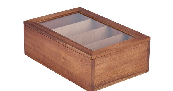 Acacia Wood Tea Box 30 x 20 x 10cm