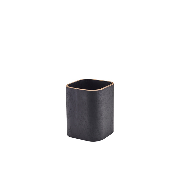 GenWare Black Wood Veneer Cutlery Holder