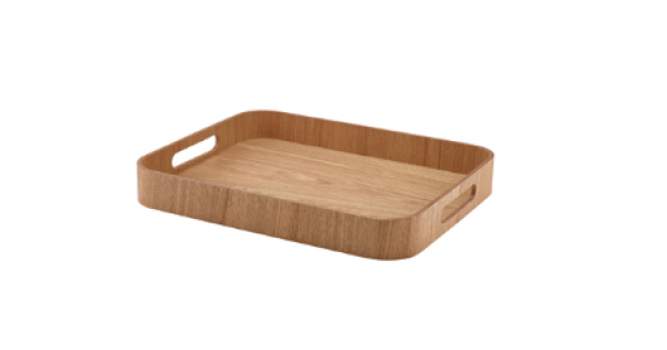 GenWare Light Wood Veneer Butlers Tray 35.5 x 28cm