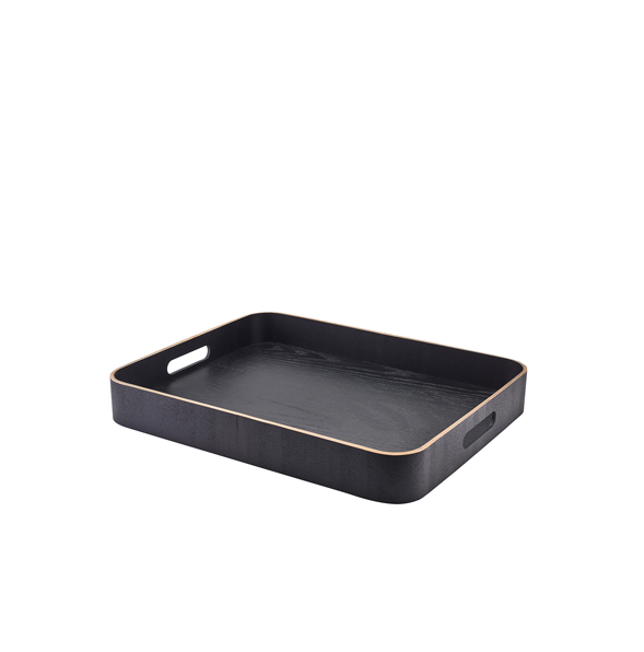 GenWare Black Wood Veneer Butlers Tray 45.5 x 36cm