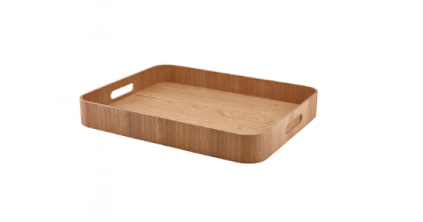 GenWare Light Wood Veneer Butlers Tray 45.5 x 36cm
