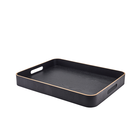 GenWare Black Wood Veneer Butlers Tray 50 x 38cm
