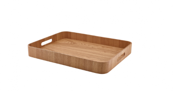 GenWare Light Wood Veneer Butlers Tray 50 x 38cm