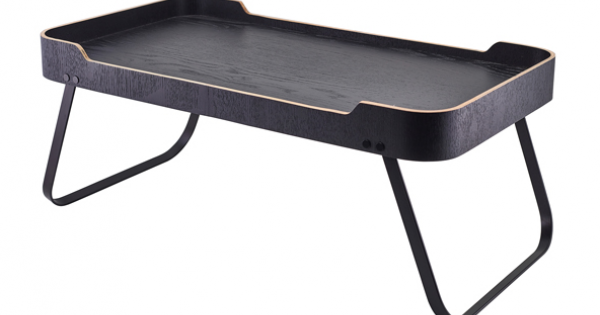 GenWare Black Wood Veneer Room Service Tray 59 x 30 x 23cm