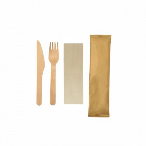 3 In 1 Wooden Cutlery Set (250/Case)