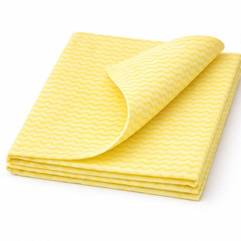 Jantex Heavy Duty Non-Woven Cloths Yellow (Pack 25)