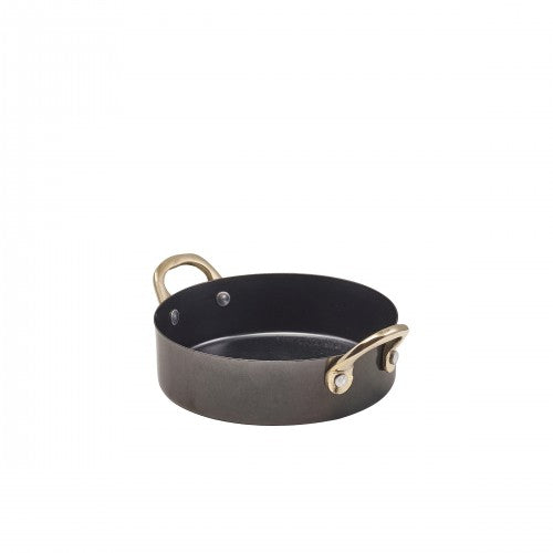 GenWare Black Vintage Steel Mini Casserole Dish 12.25 x 3.5c