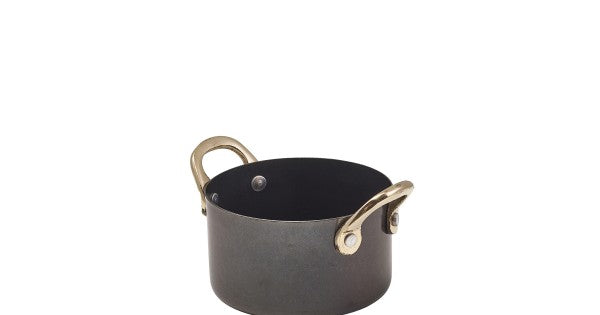 GenWare Black Vintage Steel Mini Casserole Dish 9 x 5.25cm