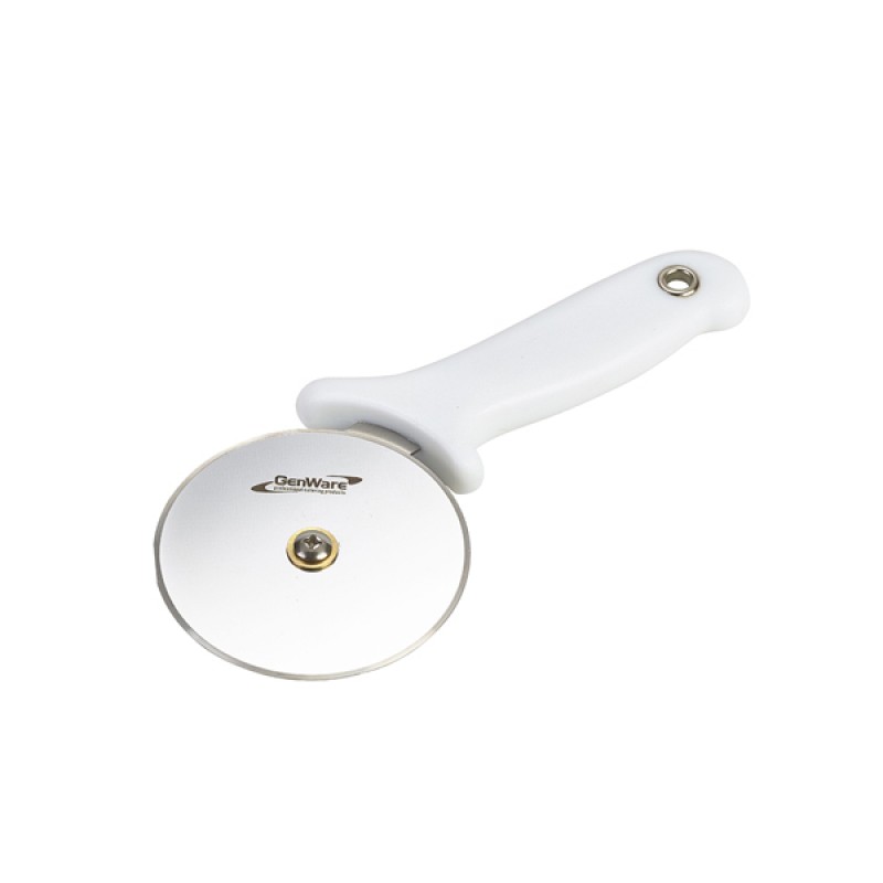Genware Pizza Cutter White Handle Genware Pizza Cutter White Handle