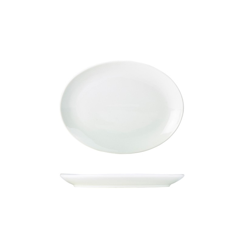 Genware Porcelain Oval Plate 21cm/8.25 Genware Porcelain Oval Plate 21cm/8.25