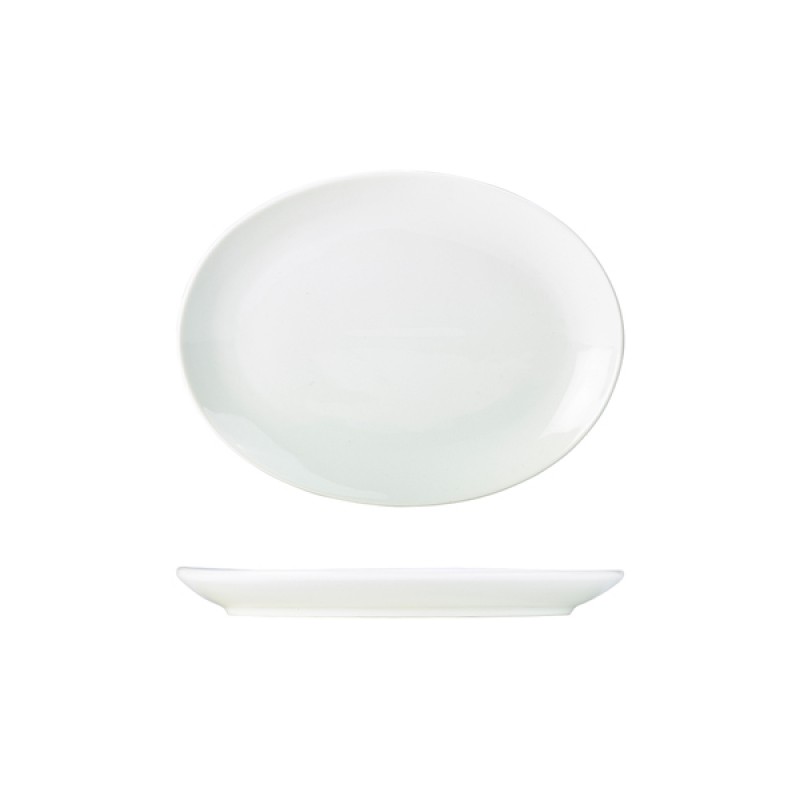 Genware Porcelain Oval Plate 24cm/9.5 Genware Porcelain Oval Plate 24cm/9.5