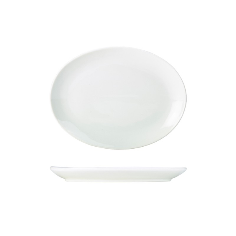 Genware Porcelain Oval Plate 25.4cm/10 Genware Porcelain Oval Plate 25.4cm/10