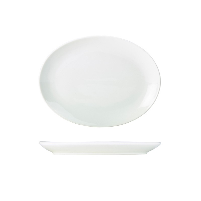 Genware Porcelain Oval Plate 28cm/11 Genware Porcelain Oval Plate 28cm/11