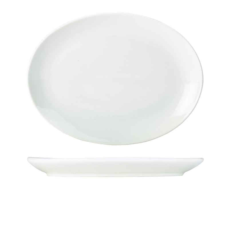 Genware Porcelain Oval Plate 36cm/14 Genware Porcelain Oval Plate 36cm/14