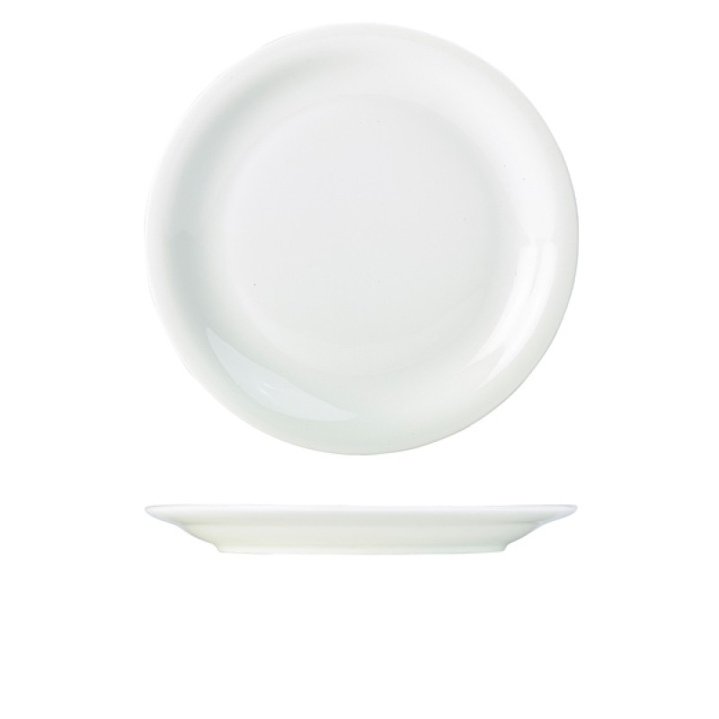 Genware Porcelain Narrow Rim Plate 28cm/11 Genware Porcelain Narrow Rim Plate 28cm/11