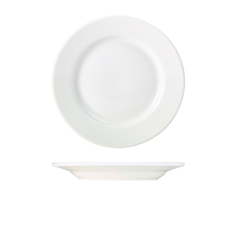 Genware Porcelain Classic Winged Plate 26cm/10.25 Genware Porcelain Classic Winged Plate 26cm/10.25