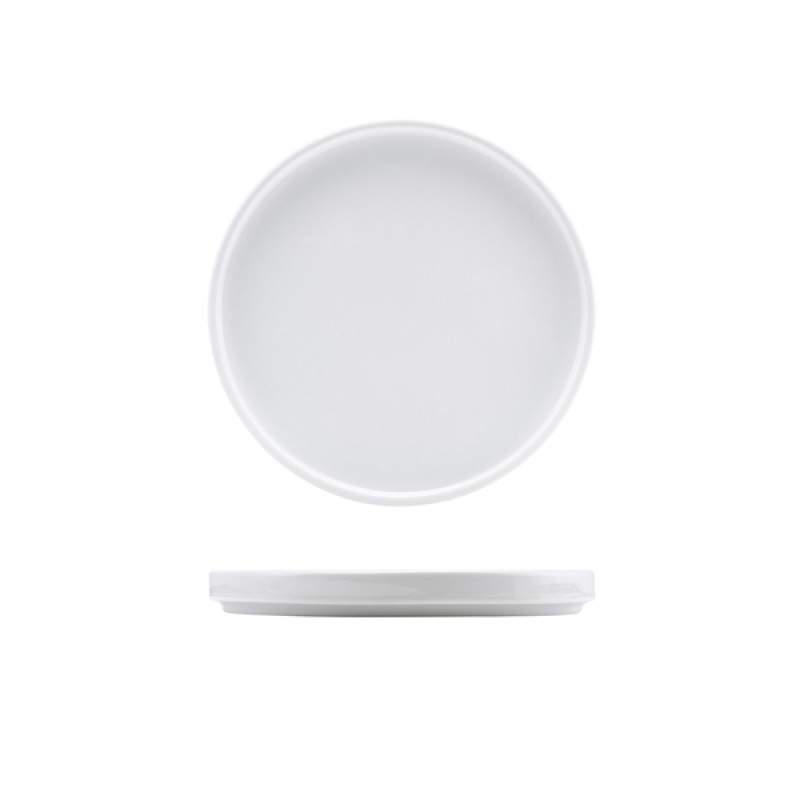 Genware Porcelain Low Presentation Plate 20cm/8 Genware Porcelain Low Presentation Plate 20cm/8